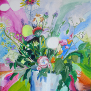 Ute Ringel/Blumenstrauss 7/Öl,Acryl auf Stoff/75 x 70cm/2015
