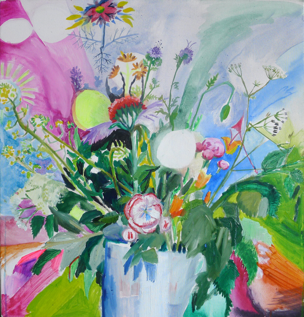 Ute Ringel/Blumenstrauss 7/Öl,Acryl auf Stoff/75 x 70cm/2014